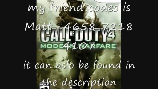 Cod4 (Wii) freind code смотреть онлайн