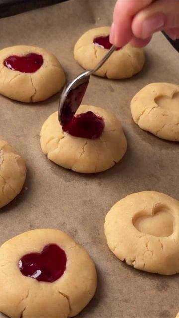 Песочные валентинки с джемом ♥️
