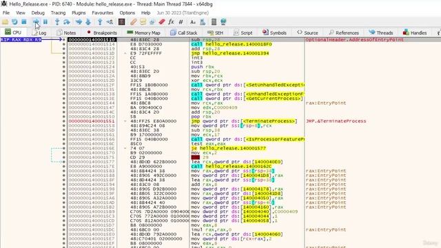 10. Debugging basics with x64dbg 4. Lab x64dbg 2 Navigation смотреть онлайн