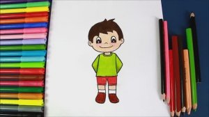 Как нарисовать мальчика шаг за шагом (легко)