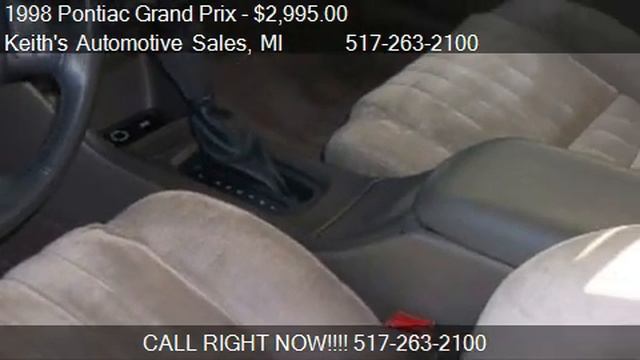 1998 Pontiac Grand Prix GT coupe for sale in Adrian, MI 4922 смотреть онлайн