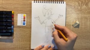 Как нарисовать Буратино карандашом и скетч маркерами | Рисунок для детей, поэтапно и легко