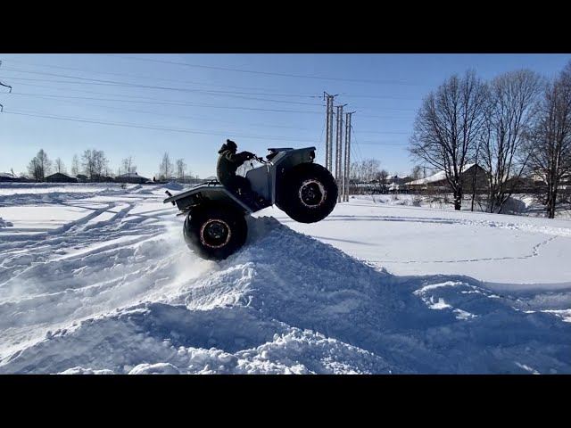 Снегоболотоход квадроцикл T-REX. Доработка и обкатка. смотреть онлайн