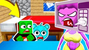 ПРЯЧУСЬ ПОД КРОВАТЬЮ ОТ ДЕВУШКА ЛИЛИ МИКРОВОЛНОВКА ГЁРЛ СПРУНК В МАЙНКРАФТ