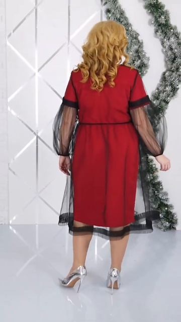 ♥ Костюм из Белоруссии бренда Ninel, модель 5875 красный #белорусскаяодежда #праздничноеплатье смотреть онлайн