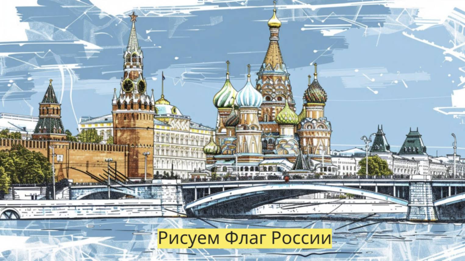 Маленькие художники: Рисуем флаг России- Детский образовательный мультфильм смотреть онлайн