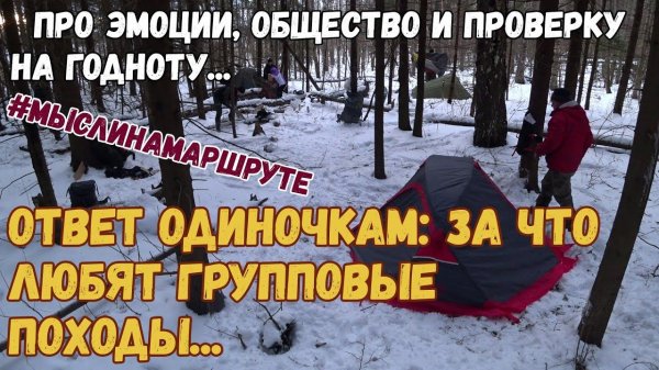 Почему надо ходить в походы с друзьями? Поход в лес зимой с ночевкой.