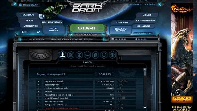DarkOrbit - HU1 Vezérezredes смотреть онлайн