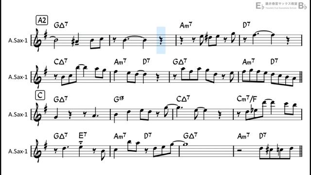 White Christmas Backing Track with Sheet Music for Alto Sax_720p смотреть онлайн