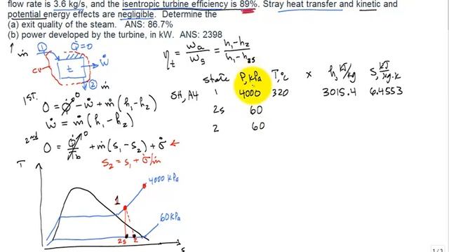 me3293 steam turbine with isentropic efficiency calc exit quality and power смотреть онлайн