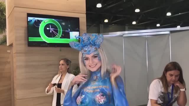 МИРЭКС Модель боди-арт на выставочном стенде смотреть онлайн