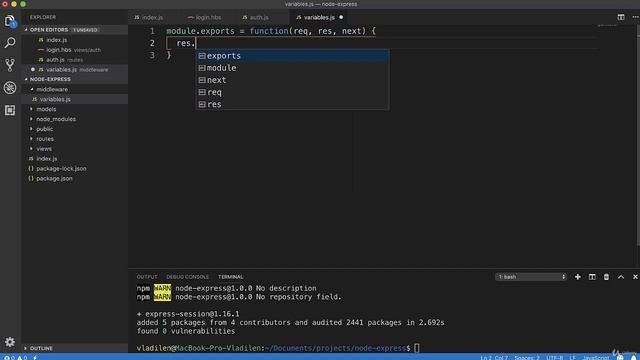 Полное руководство Node.JS Урок 51. Добавление сессии смотреть онлайн