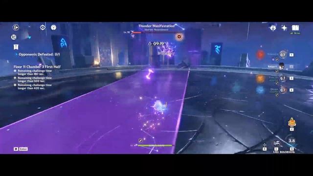 Genshin Impact | Spiral Abyss version 2.8 (welkin & battlepass account 36 stars clear) смотреть онлайн