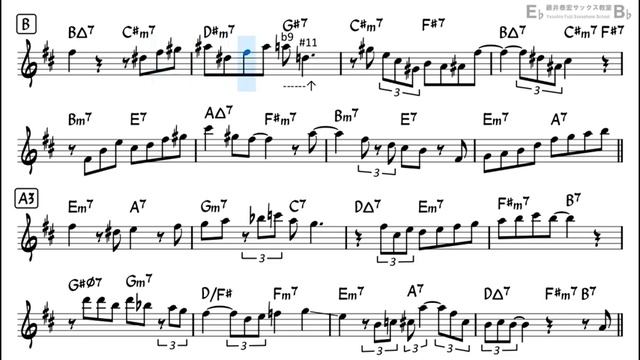When Sunny Gets Blue Backing Track with Sheet Music for Alto Sax_480p_MUX смотреть онлайн