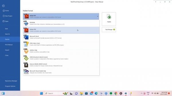 Создание разных форматов Справки в Help+Manual 9