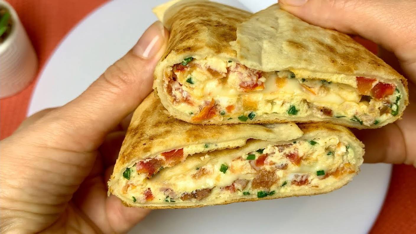 Всего 1 лаваш и 2 яйца! Вкуснее пиццы! Невероятно вкусный завтрак, обед или ужин за 5 минут смотреть онлайн