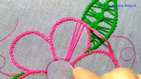 Beautiful Flower Pattern, Hand Embroidery Fancy Flower Design, New Idea of Flower Embroidery-268