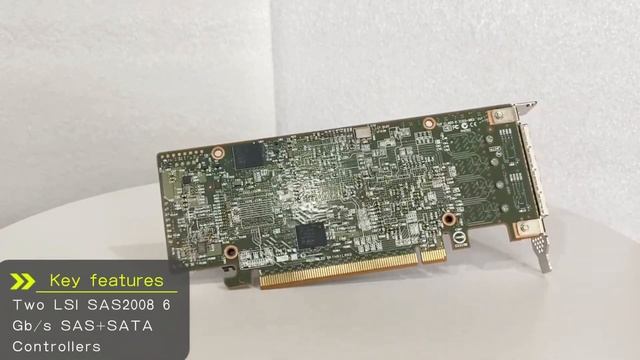 LSI 9202-16e LSI00286 Host Bus Adapter sff8644 hba card LSI SAS2008 sas controller card смотреть онлайн