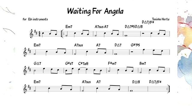 Waiting For Angela (Horta) Backing track score for Eb alto instruments(720P_HD) смотреть онлайн