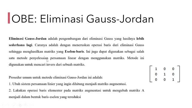 Aljabar Linear: Sistem Persamaan Linear (Metode Gauss dan Metode Gauss-Jordan) смотреть онлайн