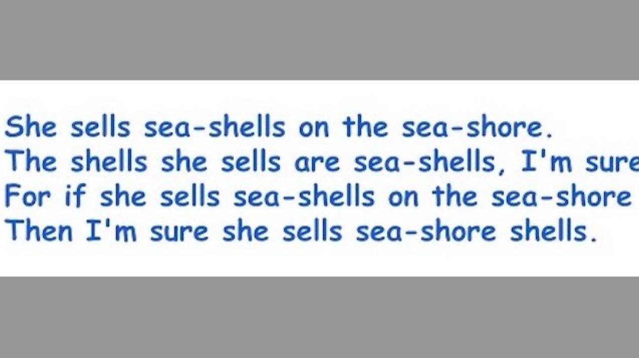 She sells sea-shells | Tongue twisters смотреть онлайн