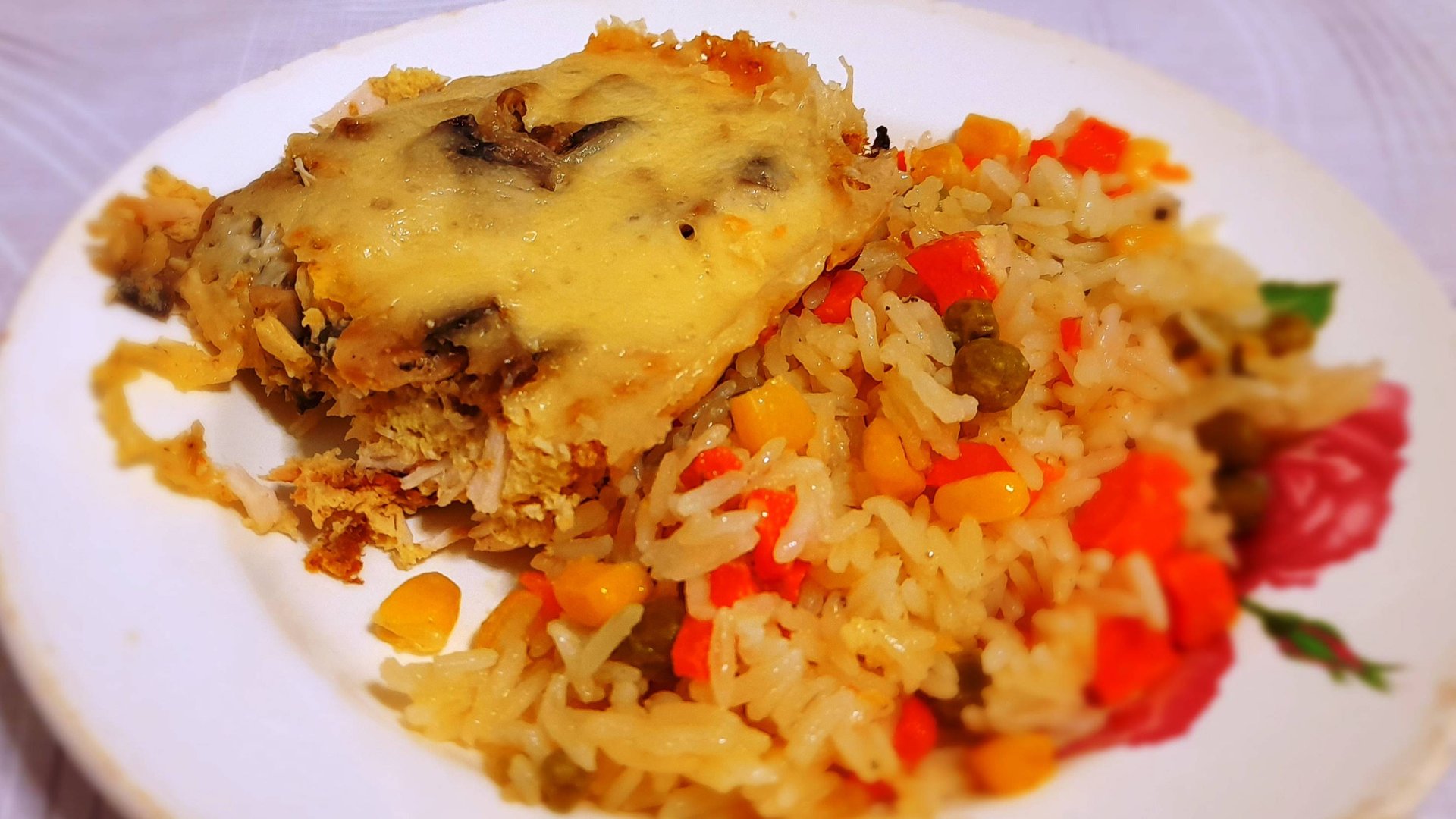 Куриная запеканка с сыром и грибами смотреть онлайн