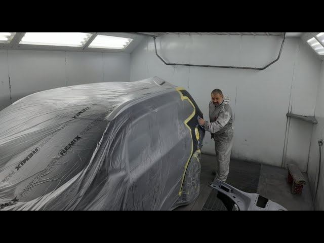 Ремонт крыла и бампера на Митсубиси Аутлендер в автотехцентре «Технолайн, Люберцы