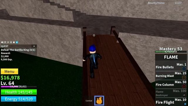 Killing the gorilla king in BLOX FRUITS on Roblox смотреть онлайн