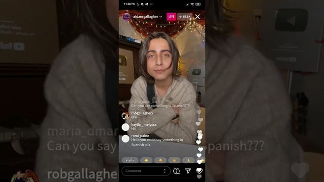 Aidan Gallagher live stream on Instagram PART 1 | Эйдан Галлагер трансляция в инсте | 1 часть смотреть онлайн