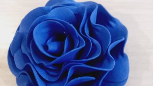 Синяя роза из фоамирана за 9 минут
