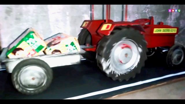 Parle G Biscuit Loading In Mini Tractor | Kids Mini Tractor | Mini Tractor Toy For Kids | Annu Toy смотреть онлайн