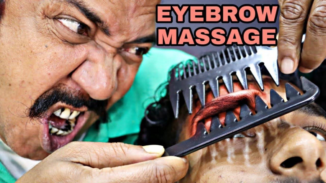 Eyebrow Massage with Comb ｜ Head Massage & Loud Hair Cracks ｜ Neck Cracking ｜ ASMR смотреть онлайн