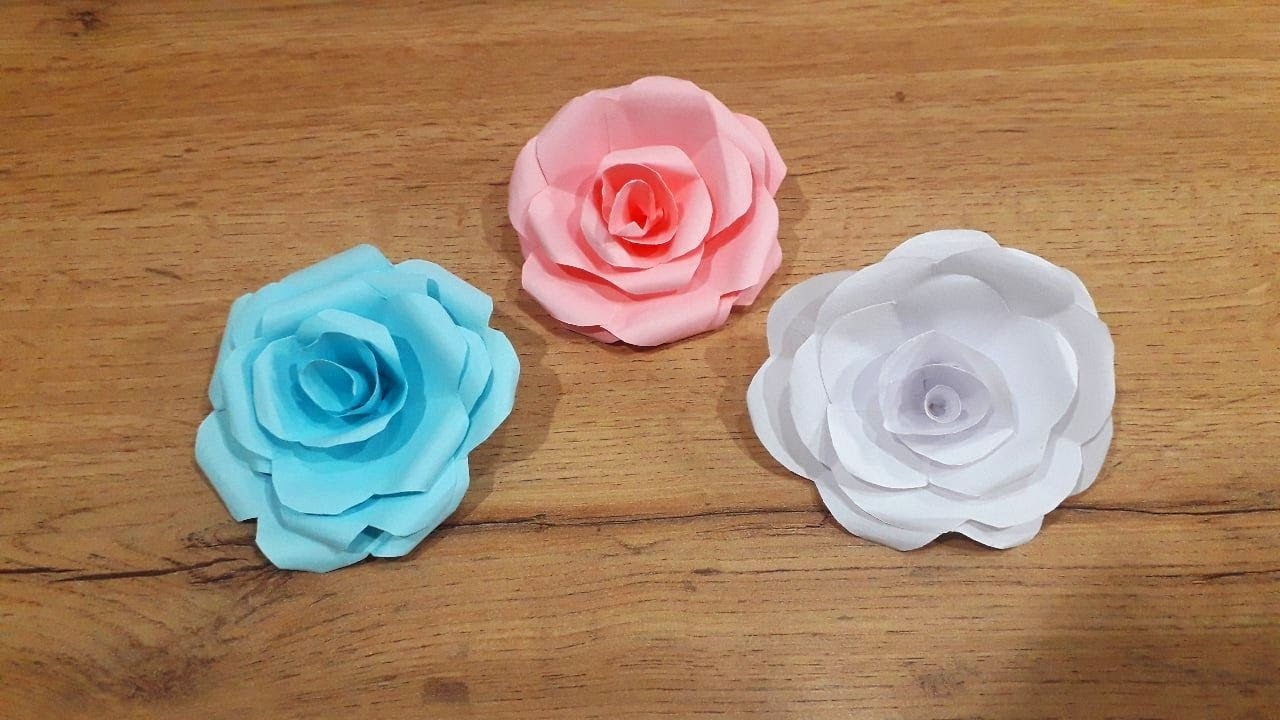 Роза из бумаги | Роза из бумаги своими руками | Цветы из бумаги | Оригами | смотреть онлайн