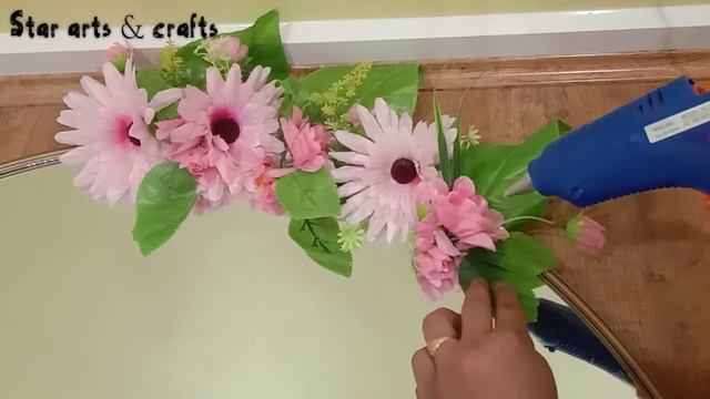 How to decorate round mirror with artificial flowers/ DIY- Flower mirror wall decor #walldecor смотреть онлайн