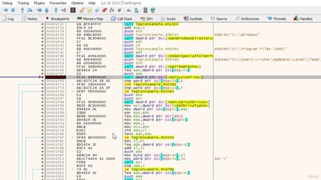11. Ransomware analysis with Ghidra and x64dbg 7. Lab Legion ransomware 6 Patching with x32dbg смотреть онлайн