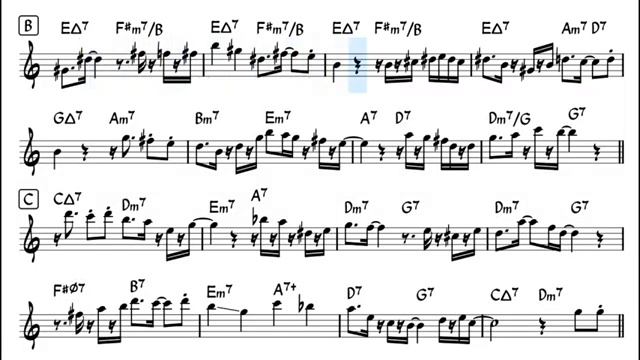Winter Wonderland (Samba Style) - Backing Track with Sheet Music for Alto Sax(360P) смотреть онлайн