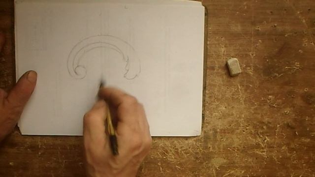 Рисунок простого элемента для резьбы по дереву. смотреть онлайн