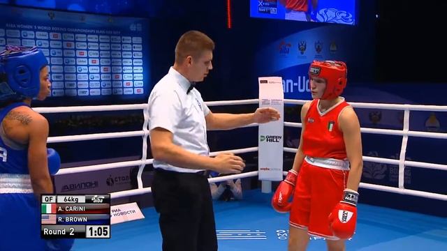 QF (W64kg) CARINI Angela (ITA) vs BROWN Ravven (USA) /AIBA WWCHs Ulan Ude 2019 смотреть онлайн