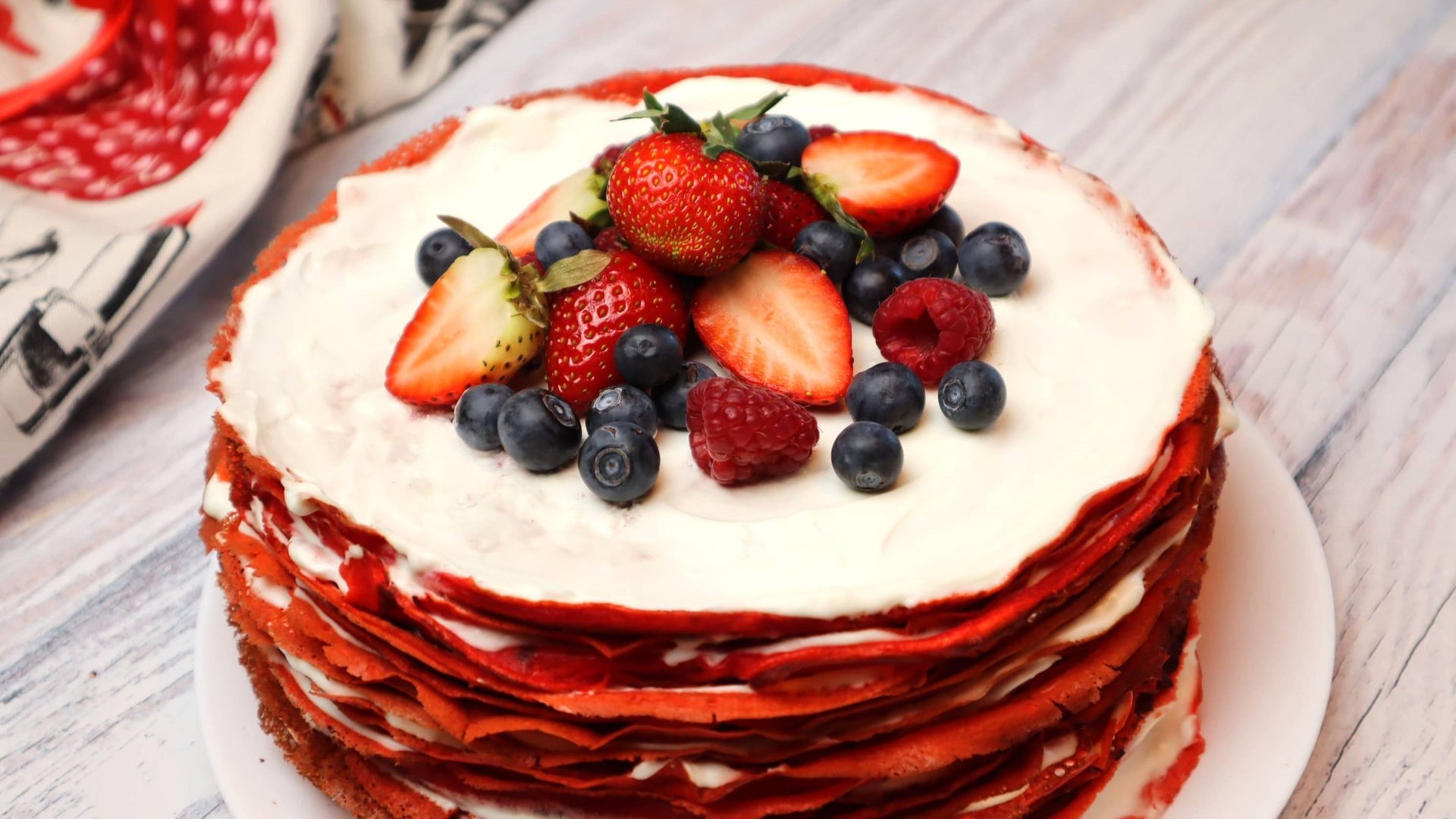 🍓 Блинный торт с нежным сметанным кремом! 🍓 смотреть онлайн