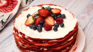🍓 Блинный торт с нежным сметанным кремом! 🍓