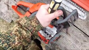 Замена звёздочки на бензопиле