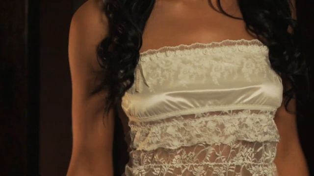 White Scarlet Babydoll and Tie Briefs at CurvyPear смотреть онлайн