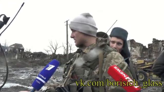 Интервью с бойцами об освобождении Никишино! 01.02.15. смотреть онлайн