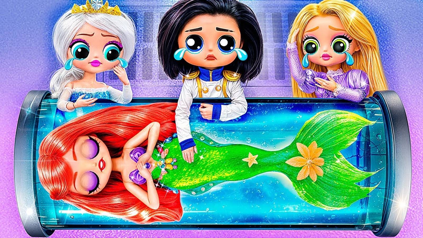 Что случилось с Ариэль? Ариэль становится русалкой? 32 поделки для принцесс смотреть онлайн