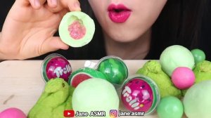 ASMR Watermelon Dessert, Freeze Dried Jelly, Marshmallow 동결 건조 수박 젤리 먹방 Mukbang, Eating