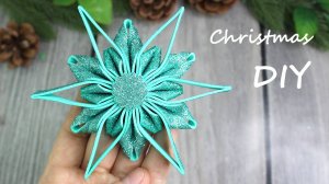 ❄️ Невероятно Красивая Снежинка ❄️ Новогодние украшения из фоамирана DIY Christmas ❄️