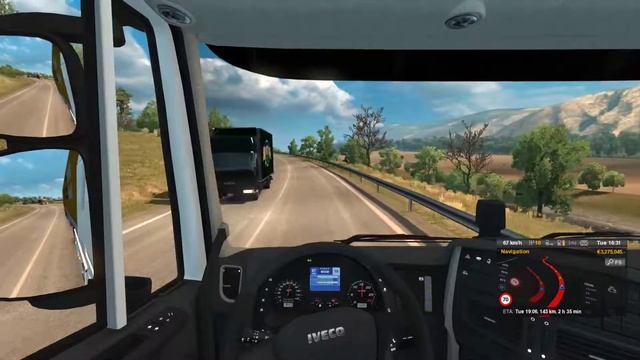 Euro Truck Simulator 2 - Transporting Nylon Cord from Ancona to Cassino (Pirelli) смотреть онлайн