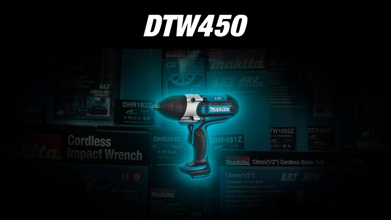 Makita DTW450 Аккумуляторный ударный гайковерт от Макита смотреть онлайн