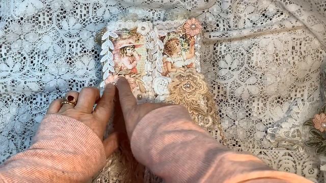 Teabag and Lace Keepsake book.DT Project for AngeldreamCraftsKim FOR SALE #keepsake #forsale #diy смотреть онлайн