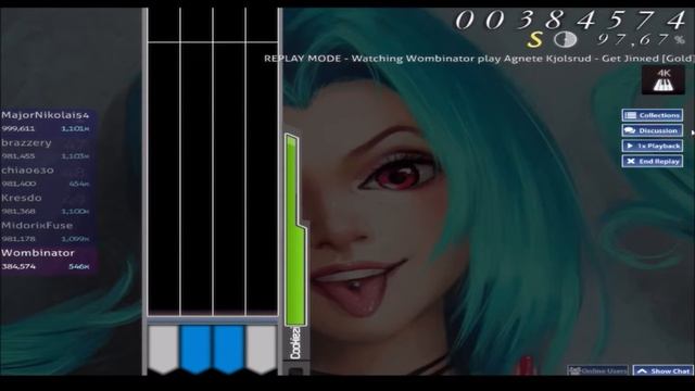 Noob plays Osu!Mania #010 Agnete Kjolsrud - Get Jinxed [Gold] смотреть онлайн